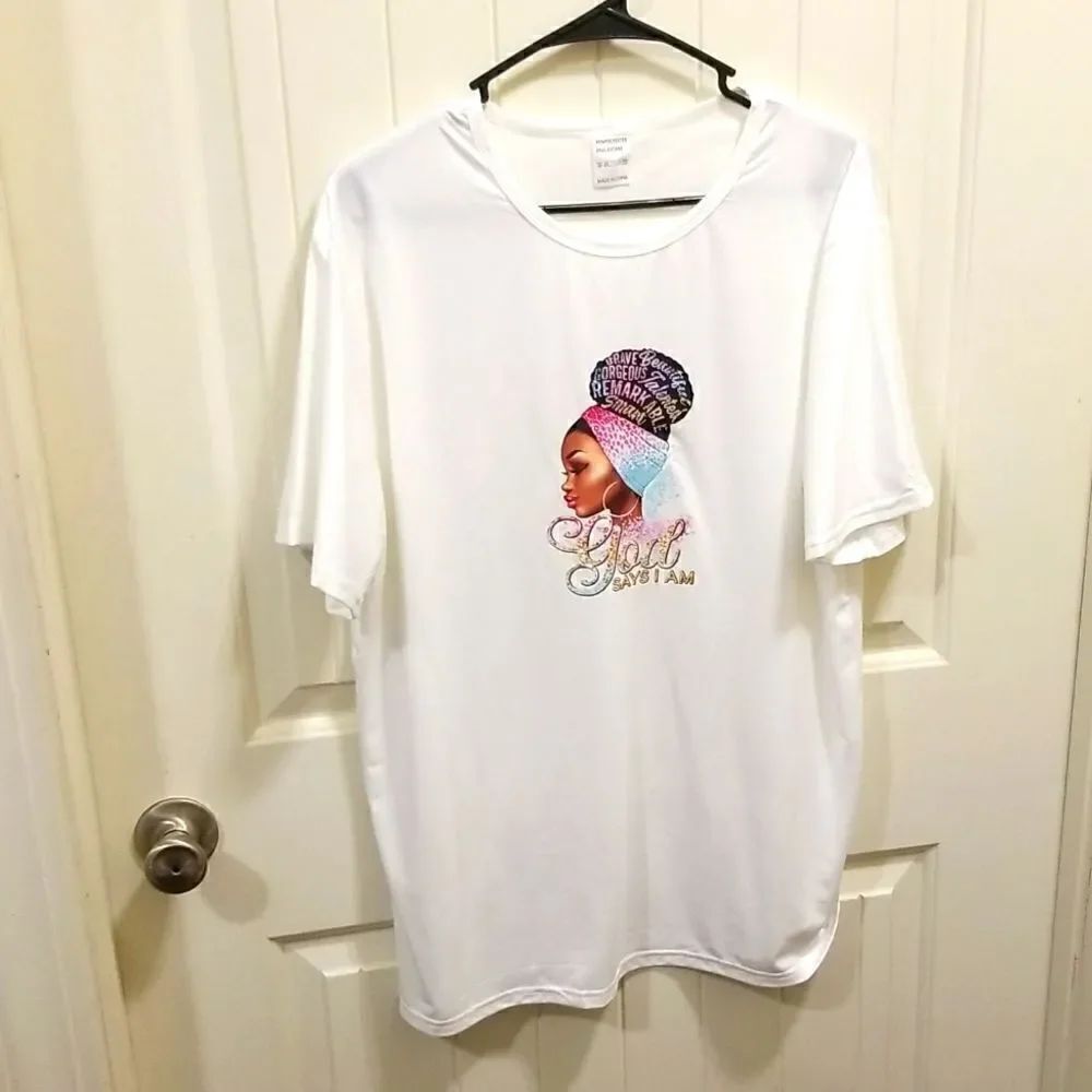 God Says I Am Women's Shirt sz 2XL